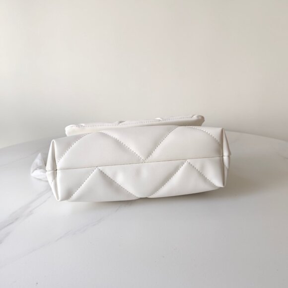 Tory Burch white diamond grid chain bag shoulder crossbody bag - Picture 2 of 8